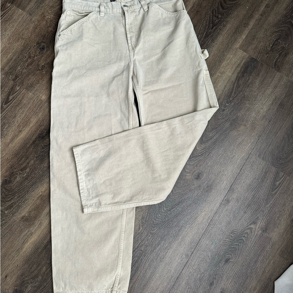 Elegant Cream Wide Leg Pants